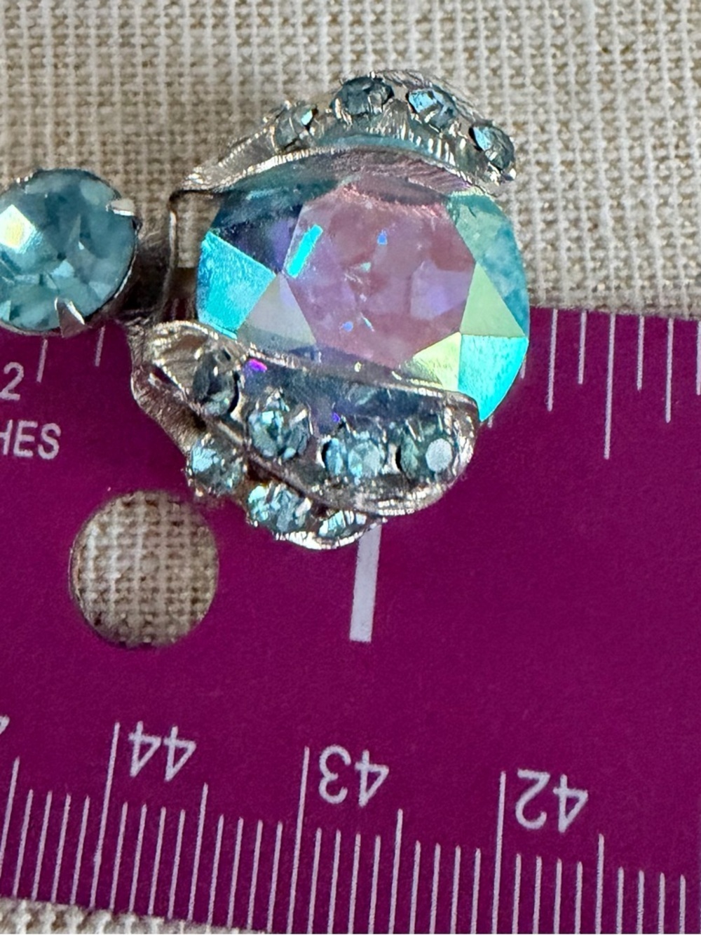 Silver-Tone Blue & Pink Crystal Beetle Brooch - Women Jewelry - Picture 6 of 6